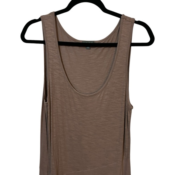 Lilla P Asymmetric Layer Dress Tan Light‎ Brown Sleeveless Crewneck - Picture 2 of 7